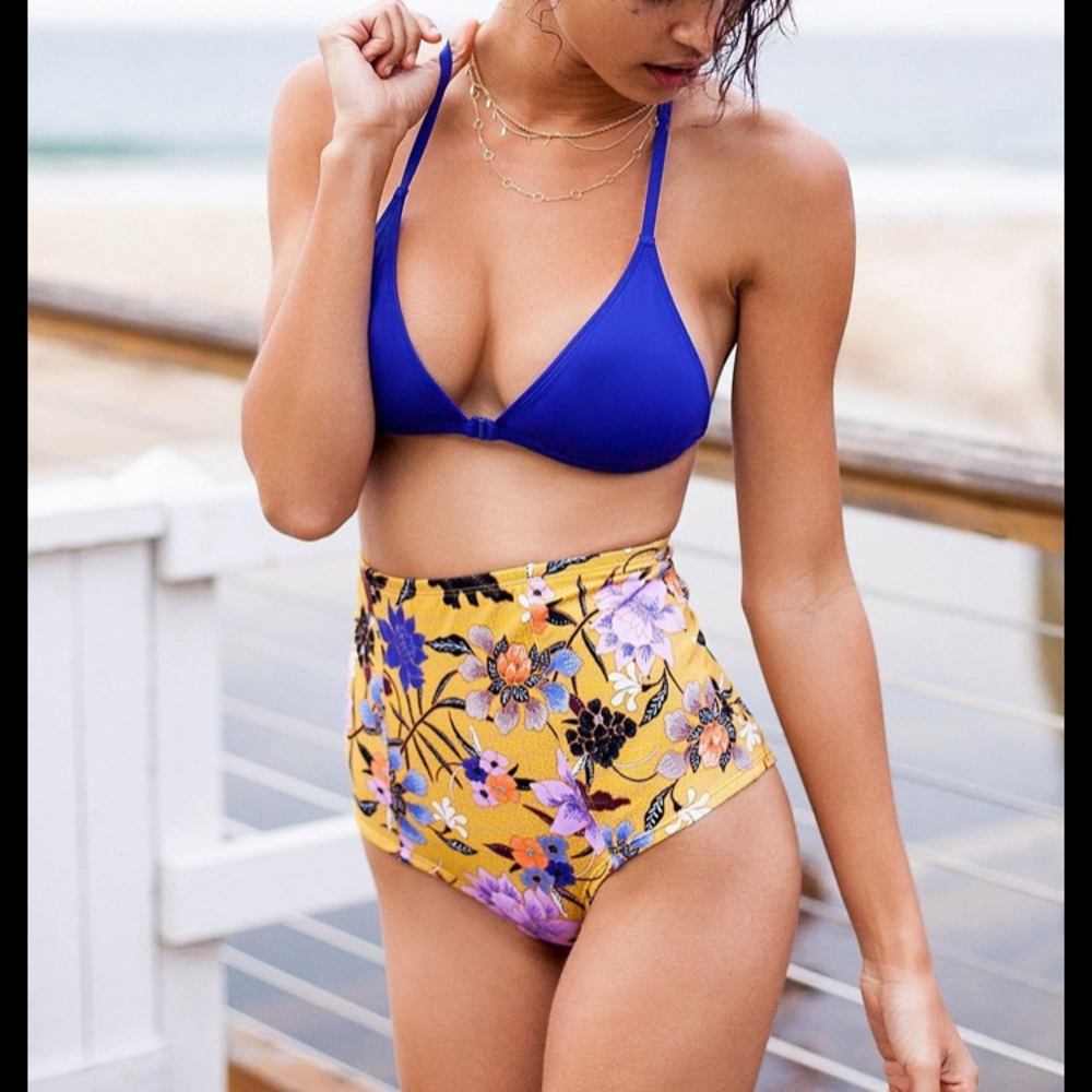 Out From Under Navy Triangle Top